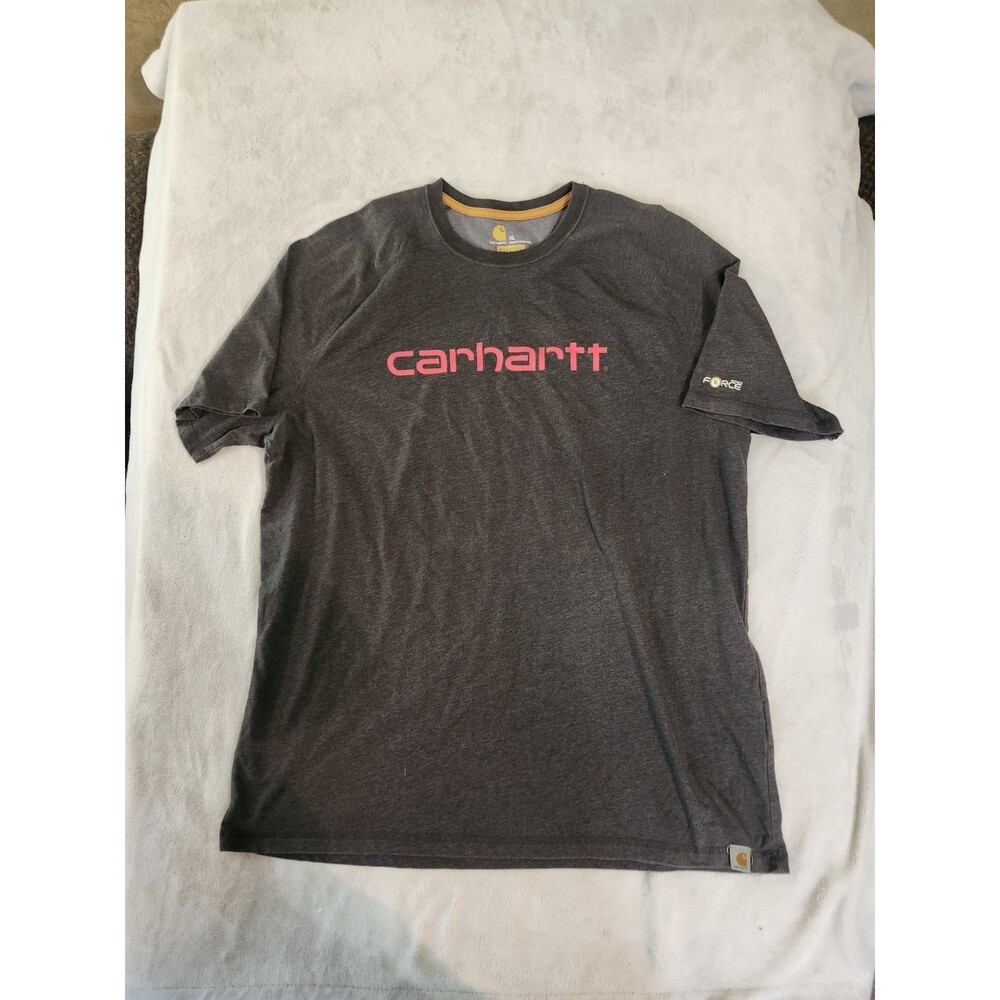 dark gray heather Carhartt Force graphic t-shirt